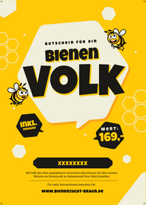 Geschenk-Gutschein für ein Bienenvolk